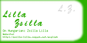 lilla zsilla business card